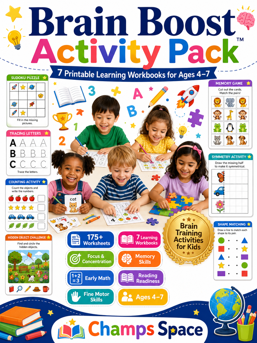 7 Printable Workbooks + Bonus Parent Toolkit — cover